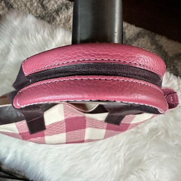 Coach Pink and Cream Checkered Tote - Picture 8 of 14